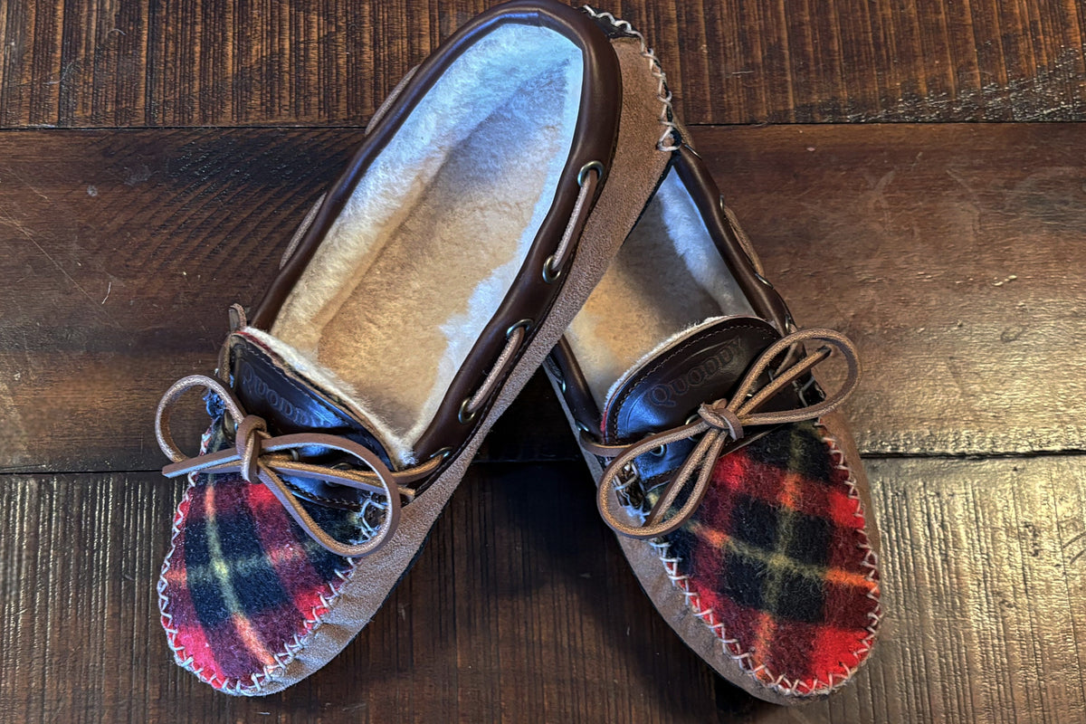 Plaid moccasin slippers online